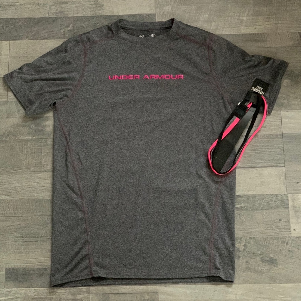 Under Armor Fitted Shirt with V.S headband